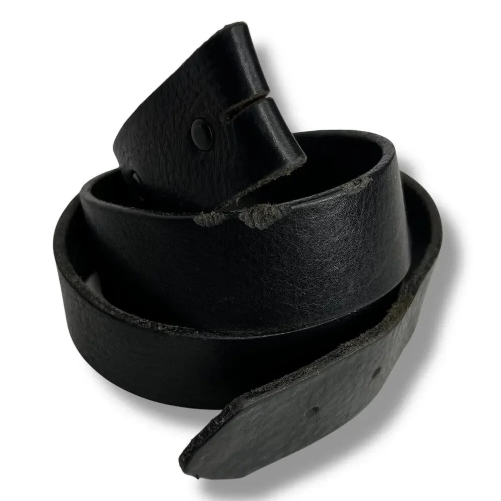 Justin Black American Made Top Grain Cowhide Leather No Buckle Belt 36